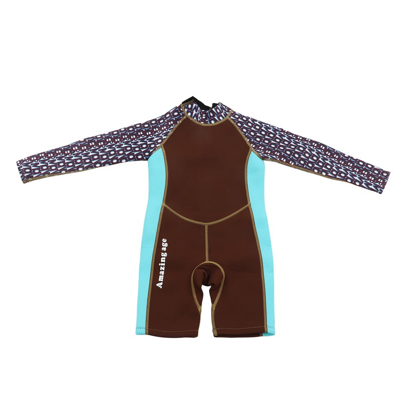 Kids Wetsuit 2.5mm Neoprene Long Sleeve Fullsuit Back Drawstring Warm