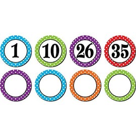 Polka Dot Numbers Magnetic Accents