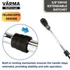 VÄRMA 3/8" Drive Ratchet – 10–13.8" 4-Stage Extendable Handle, 90T