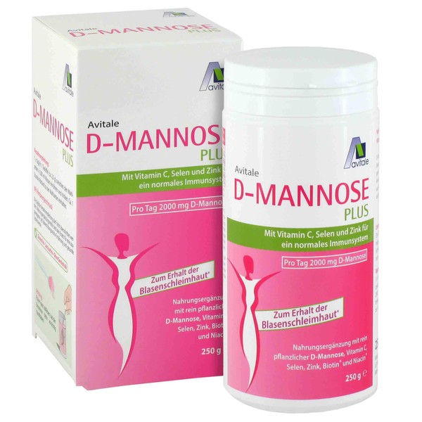 Avitale D-Mannose Plus Powder with Niacin and Biotin to Promote Bladder Mucosa 250g