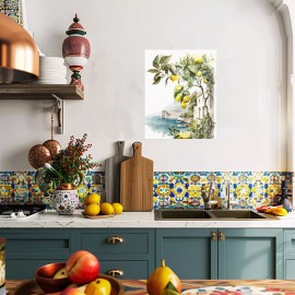 Twisted R Design 11x14 Isle of Capri Lemon Tree Canvas Print Wall Art