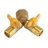 Oumefar G1/2 Brass 2 Dual Faucet Connector Way Hose Splitter