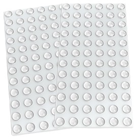 Clear Soft Close Drawer Cabinet Door Bumpers - 9.5mm x 3.8mm Sound Dampening Adhesive Transparent Rubber Pads Feet - Hemispherical Shape - 144 PCs