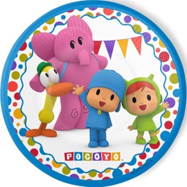 CONVER PARTY - Pocoyo – Disposable Plates for Children's Party by Pocoyo – Decoration Items for Themed Parties – 8 Plates – 23 cm