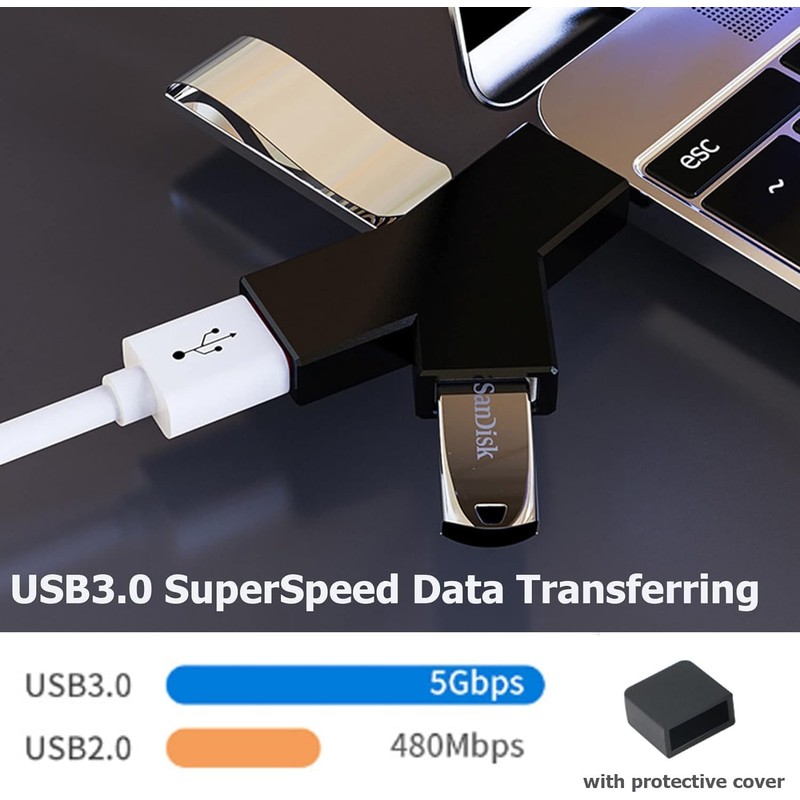Black 3-Port Splitter Hub (2 USB 2.0 + 1 USB