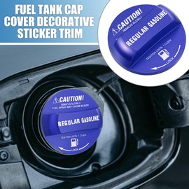A ABSOPRO Oil Fuel Cap Decorative Sticker Fuel Tank Cap Cover Decorative Sticker Trim for Subaru Forester Aluminum Alloy Blue