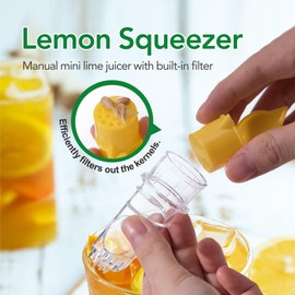 Lemon Squeezer, 2025 New Screw Top Lemon Juicer Manual Mini Lime Squeezer with Built-In Filter, Portable Juicer Extractor Orange Citrus Press for Cocktails, Drinks