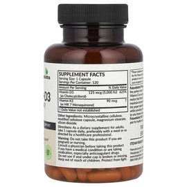 Futurebiotics, Vitamin K2 + D3, 120 capsules / Futurebiotics (퓨처바이오틱스), 비타민K2 + D3, 캡슐 120정
