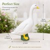 7-Inch White Goose Garden Statue – Outdoor Resin Goose Figurine