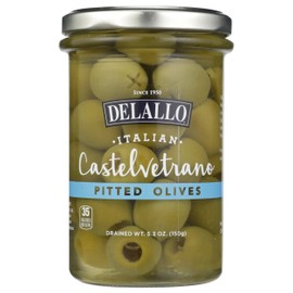 Delallo Olives Pitted Castlvrtrno, 5.3 Oz (Pack Of 6)