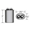 Replacement for GE GENTEQ Capacitor Oval 12.5 uf MFD 370