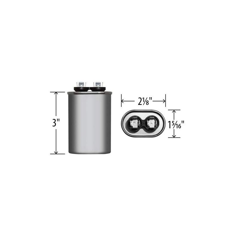 Replacement for GE GENTEQ Capacitor Oval 12.5 uf MFD 370