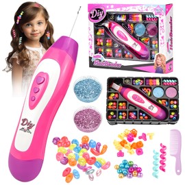 RoserRose Hair Accessories Girls, Hair Braiding Machine Hair Strands Children's Toy, Children's Hair Braiding Machine DIY Hair Decoration Hair Beads for Gift Girls 5 6 7 8 9 10 Years