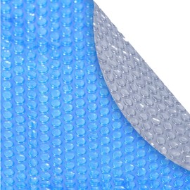 Pool Mate 15 Ft Blue/Silver Deluxe Solar Cover for Above Ground Pool, Pool Solar Cover, 8-Mil Thick, 5-Year Warranty, Made in USA