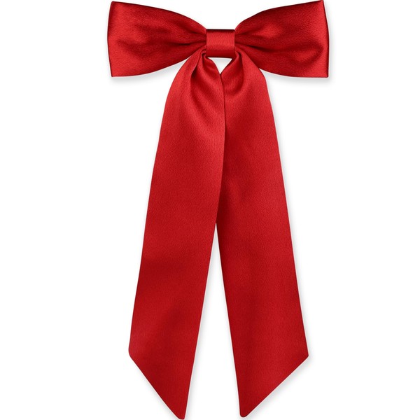 WantGor Long Tail Bow Hair Clips, Hair Ribbon Bows Satin