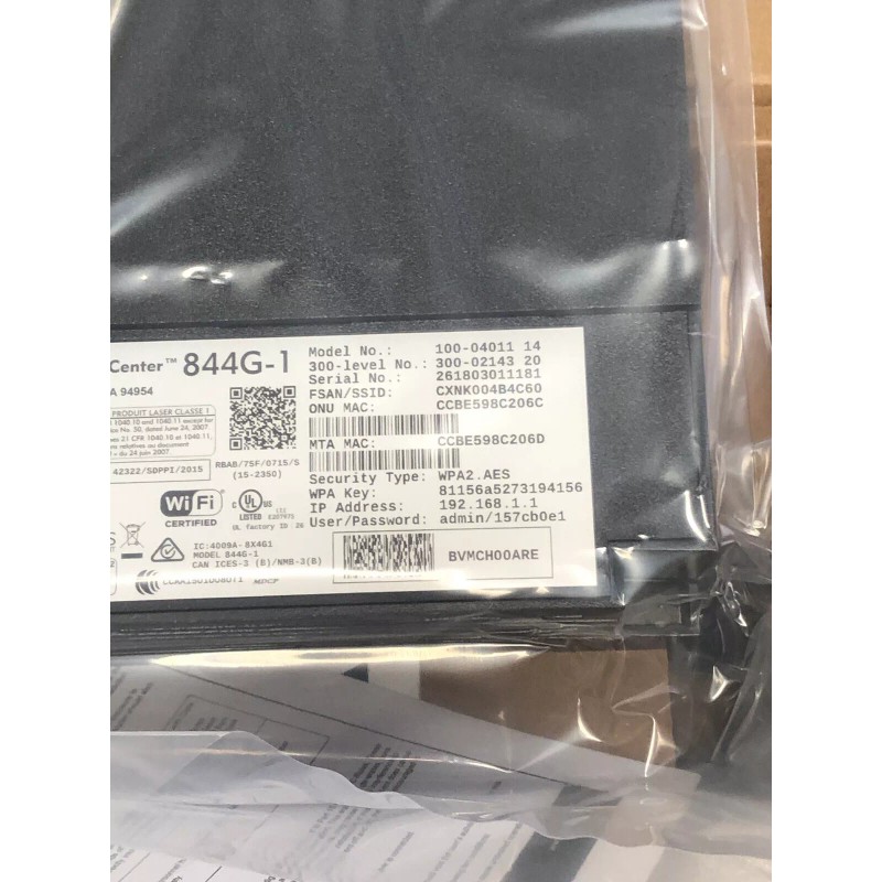 Calix Genuine New Calix GigaCenter 844G-1 100-04011 Dual-Band Wi-Fi Router