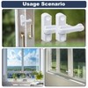 4 Pack Sash Jammers Blocker Window Locks, Strong Window Handles