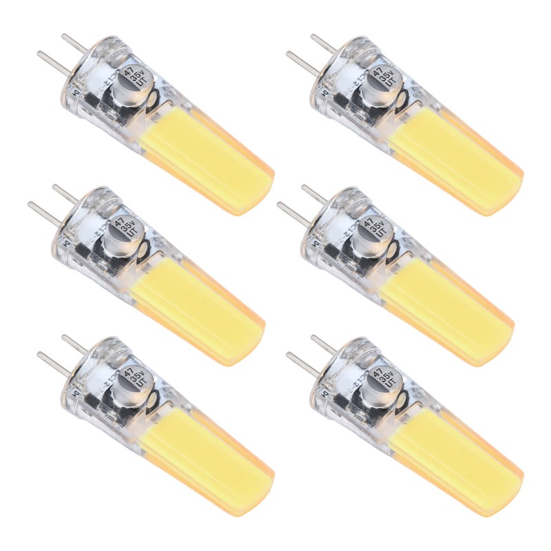 6PCS GY6.35 Bulb 5W COB Light Bulb 500lm Silicone Ceiling