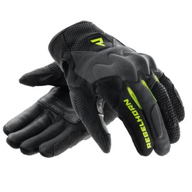 REBELHORN Core Men's Motorcycle Gloves, Textile, Ankle Protectors, Large Mesh Ventilation Panels, Touchscreen Support, Protection Level 1 KP, Sizes up to 3XL