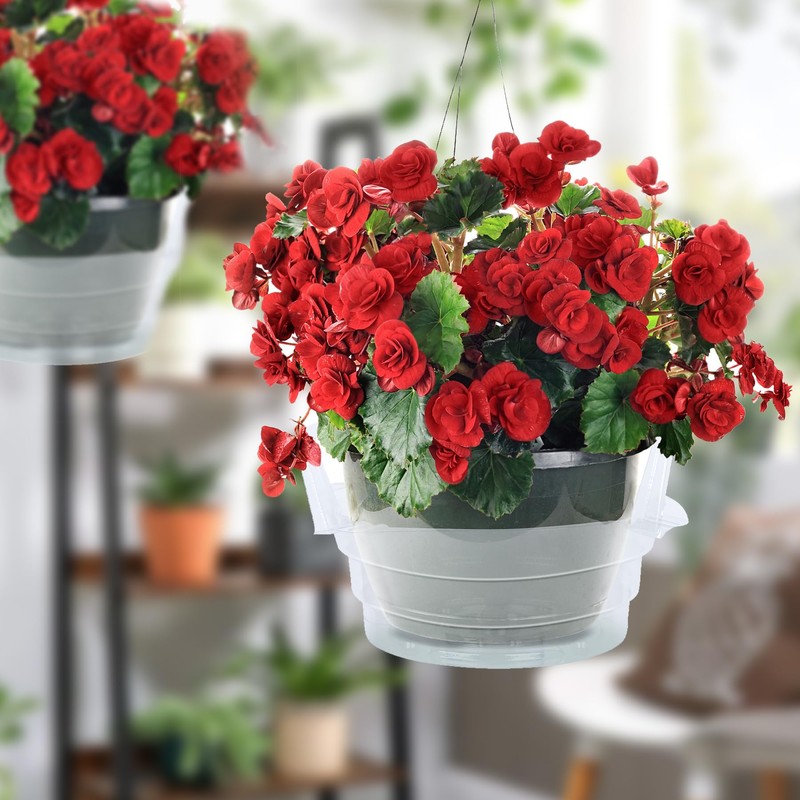 Miuwauer Plastics Hanging Basket Drip Pans (15, 12 inch)