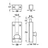 Häfele Hafele 900.17.949 Polished Brass Knob Slide Action Surface Door