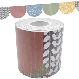 Teacher Created Resources Classroom Cottage Scalloped Die-Cut Rolled Border Trim - 50ft - Decorate Bulletin Boards, Walls, Desks, Windows, Doors, Lockers, Schools, Classrooms, Homeschool & Offices