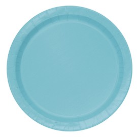 Unique 46854 Paper Plates-18 cm-Teal Colour-Pack of 8