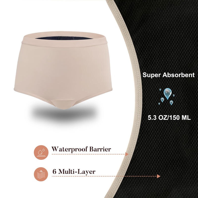 AIRCUTE Super Absorbent Incontinence Underwear for Women Leak Proof Heavy