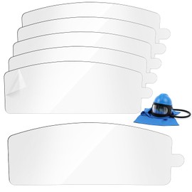 Kingdder 5 Pcs Sandblasting Hood Replacement Outer Lens Air Feed Sandblast Helmet Visors Clear PVC Film Protective Lens Cover Protector for Blue Sandblasting Equipped