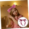 Healeved Cute Dot Bow Headband Hairpin Wide Band Hair Headband