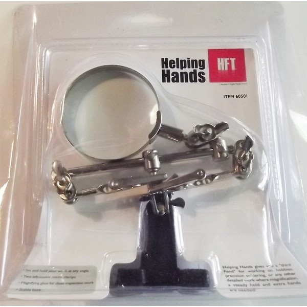1 X Helping Hands with Magnifying Glass and 2 Adjustable Clips