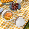 Linkidea 2 Pcs Hamburger Buns Storage Container, Portable Travel Holder