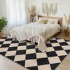 GarveeHome Checkered Easy Jute 3x5 Entryway Rug Machine Washable