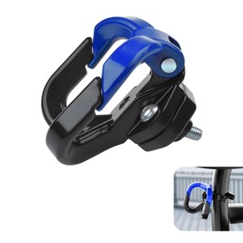 Diamall Motorcycle Hanger Hook, Helmet Luggage Bag Hook Holder with Double Claw Hooks Design, Hanging Pothook Accessories for Electric Scooter, Moped Scooters, Bicycles, Motorcycles (Blue)