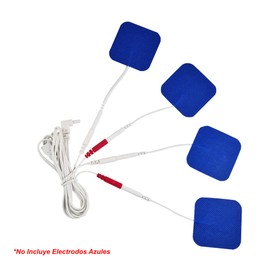 SensaMed - Cable Para Electrodos Parches Pads - 4 Salidas TENS EMS Cola de Ratón - Compatible Con Caretec Tens Twin Intensity Everyway