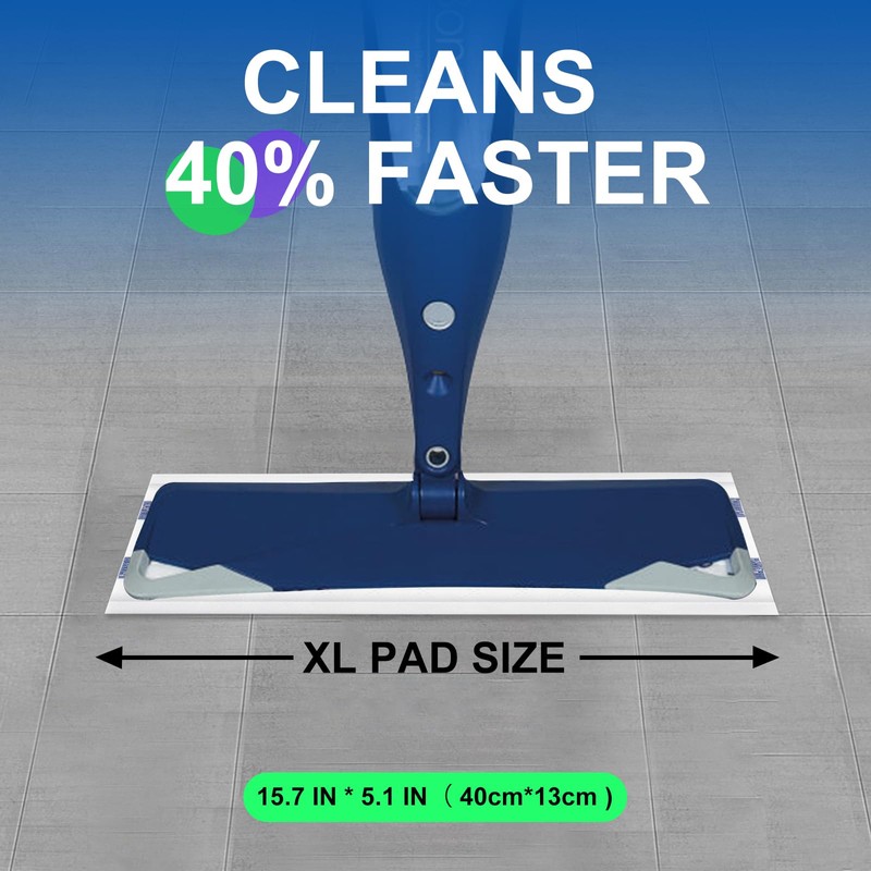 Disposable Mop Replacement Pad, Microfiber Cleaneing Pads for All 16-18''
