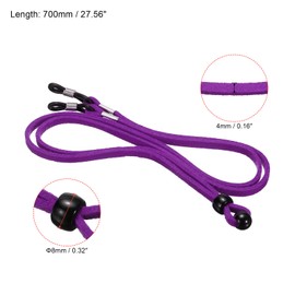 PATIKIL Eyeglass Strap, 4 Pack Adjustable Eye Glasses String Colored Safety Lanyard Holder Sunglasses Retainer for Men Women, Purple