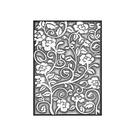PUPUZAO Plastic Embossing Folder (4-1/8''x5-13/16''|Vine & Rose) Paper Crafts Plastic Textured Impressions for Card Making Scrapbooking
