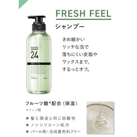 Success 24 Fresh Feel, Green Citrus Scent, Shampoo Refill, 11.8 fl oz (320 ml) + Conditioner Refill, 10.4 fl oz (320 ml), 1 Bag Set + Bonus Kunutonn Original Logo