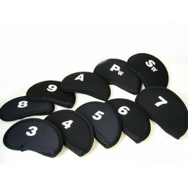 Golf Iron Cover count with [Black] 10 Pieces Set
