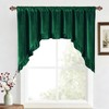 Likiyol Green Velvet Valances for Windows Ruffle Valance Curtains Christmas