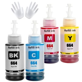 ASEKER 664 Ink Compatible with Epson ET-2500 ET-2550 ET-2600 ET-2650 ET- 3600 ET-4500 ET-4550 ET-14000 ET-15000 ET-16500 L1300 L100 L110 L200 L210 L350 L355 L365 L455 L550 L555 Printer (BK/C/M/Y)