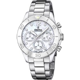 Festina 32020952 Women's Analogue Quartz Watch, Silver-cream, Classic
