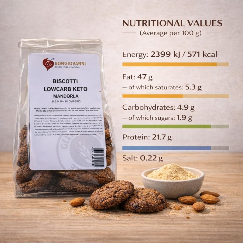 BONGIOVANNI FARINE E BONTA' NATURALI Biscotti Artigianali Low Carb alla