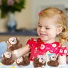 Shappy 50 Pcs Mini Plush Monkey Keychains - Cute Stuffed