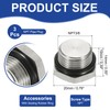 sourcing map NPT Pipe Plug Fitting, 304 Stainless Steel NPT3/8