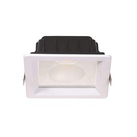 Lampenlux Spencer LED Recessed Spotlight IP44 230 V Outdoor Light Square 14 cm White Warm White Aluminium Spotlight