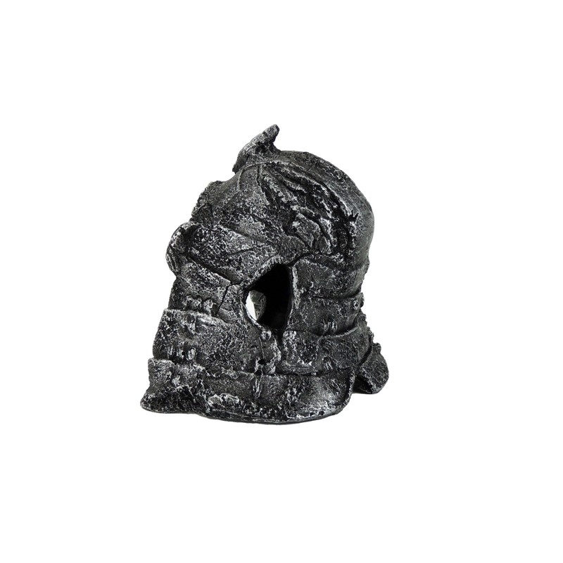 CLASSIC Skull with Helmet Aquarium Fish Tank Ornament (137 x