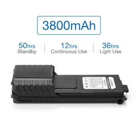 BAOFENG BL-5L 3800mAh Extended Battery Compatible with UV-5R UV-5RTP UV-5R 8W UV-5R Plus UV-5RA UV-5G UV-5G Pro GT-5R GT-5R Pro, Original Pack, Black