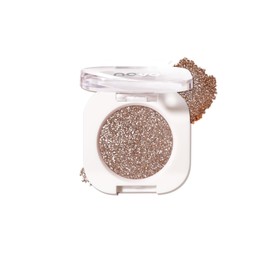 Glitter Single Eyeshadow Palette, Brown Smooth Ultra-Fine Eye Shadow Powder for Old Women, Iridescent Cream Neutral Blendable Long Lasting for Eyeshadow&Highlight, Natural Glitter Korean Eye Makeup-10
